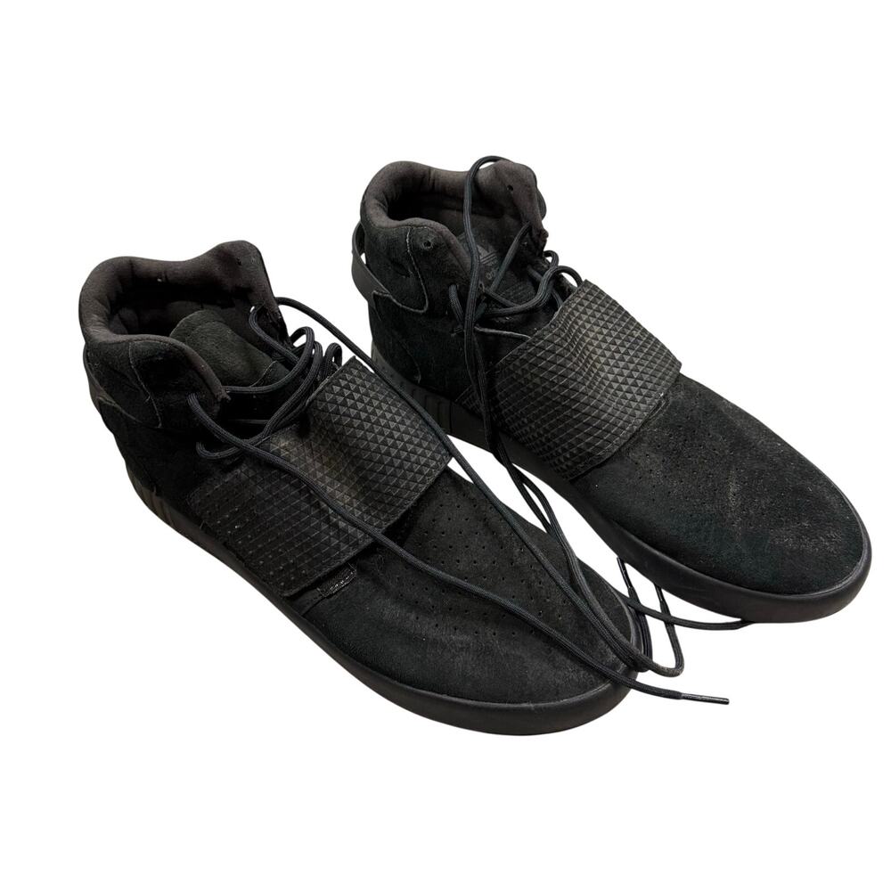 Adidas Mens Tubular Invader Strap Black Suede Sneaker Sz 12 - BB1169